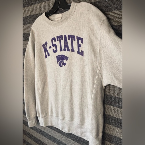Vintage Y2K Champion Reverse Weave Kansas State Wildcats Crewneck Sweatshirt L - Picture 6 of 7